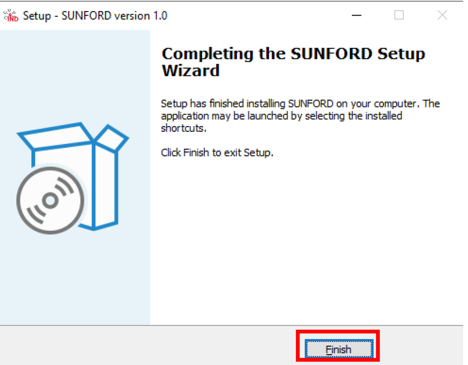 เสร็จสิ้นการติดตั้ง