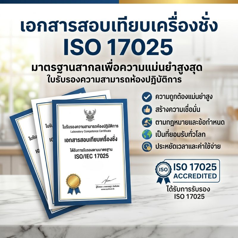 เอกสารสอบเทียบเครื่องชั่ง ISO 17025