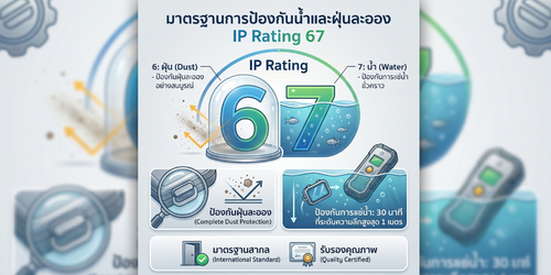  มาตรฐานการป้องกันน้ำและฝุ่นละออง IP Rating